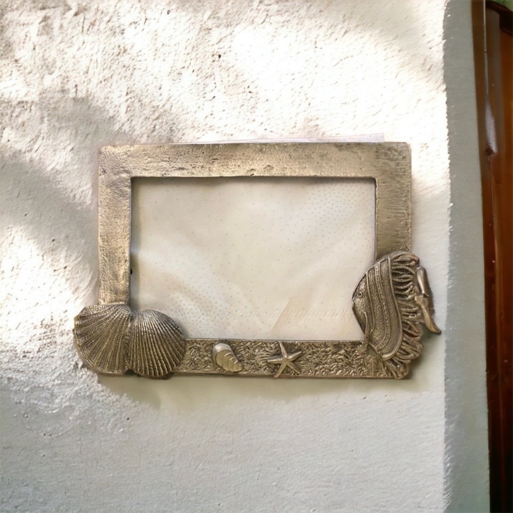 Nautical Pewter seashell photo frame